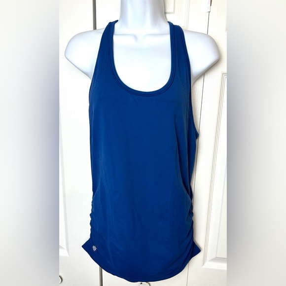 ATHLETA Speedlight Seamless Racerback Tank Top Running Shirt Blue Workout Yoga - Picture 2 of 10